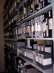 Video shelf in the Appalshop vault