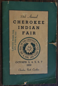 Program - 33rd Annual Cherokee Indian Fair, 1950